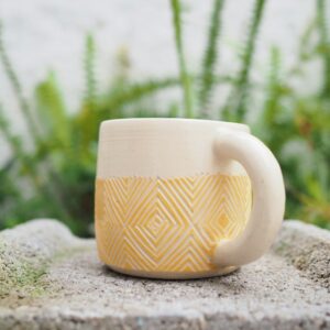 Handcrafted-look ceramic mug